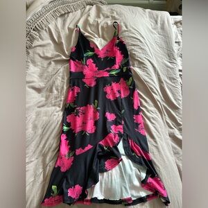 Floral Black and Pink Dress